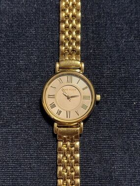 Anne Klein Gold Tone Round Dial Bracelet Watch